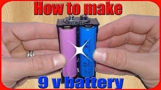 How to make 9v battery pack rechargeable using 18650.DIY 9 volt