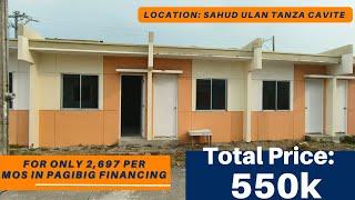 Row house Low Cost Housing @ Sahud Ulan Tanza Cavite for only 2,697 per MOS in pagibig financing