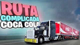  Camión Peterbilt 369 de COCA COLA por RUTA COMPLICADA doble CARGA | American Truck Simulator