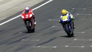 MotoGP Historic Battles -- Rossi vs Stoner Laguna Seca 08'