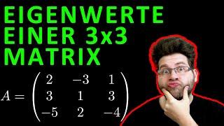 Eigenwerte einer 3x3 Matrix berechnen - einfach erklärt - Mathe
