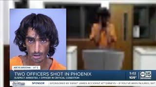 Two Phoenix police officers shot Tuesday, one in critical condition