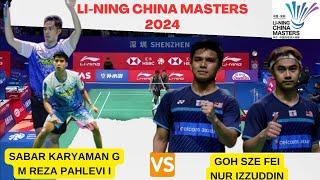 SABAR KARYAMAN G/M REZA PAHLEVI I (INA)  VS GOH SZE FEI/NUR IZZUDDIN (MAS) | CHINA MASTERS 2024