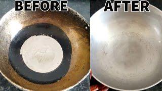 How To Clean A Burnt Kadhai | Easy Cleaning Hacks | Utensils Cleaning Tips | Through My Eyes