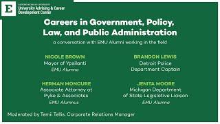 EMU UACDC Fall 2022 Work Industry Panel: Careers in Government, Policy, Law & Public Administration