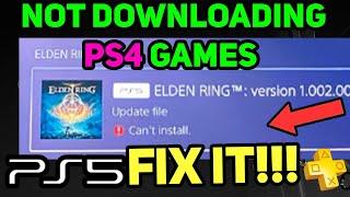 PS5 NOT DOWNLOADING PS4 GAMES FIX!