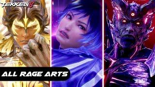 Tekken 8 - All Character Rage Arts [4K-60FPS]