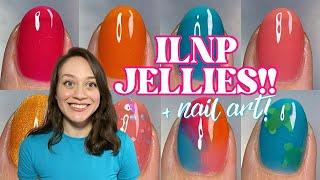 FINALLY!! ILNP Watercolor [Jelly] Collection  Swatches, Nail Art, Comparisons  + Review!