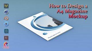 How to design an A4 Magazine  Mockup | Photoshop Mockup Tutorial