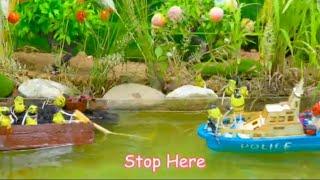 mini diy farm in which thief attack on fish farm but soon police arrive and farmer caught the fish#m