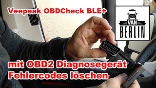 mit OBD2 Diagnosegerät Fehler auslesen + löschen | Bluetooth App-Verbindung | Veepeak OBDCheck BLE+