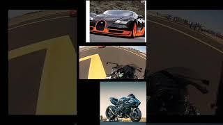 BUGATTI 1200HP VS KAWASAKI NINJA H2R #race #kawasakininjah2r