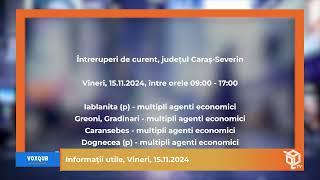 Informații utile, 15.11.2024