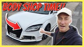 MY AUDI TTS GOES TO THE BODY SHOP!   WHAT’S INVOLVED? PLUS FULL COSTS BREAKDOWN!!