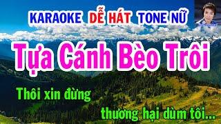 Karaoke  Tựa Cánh Bèo Trôi  Tone Nữ  Nhạc Sống  gia huy beat