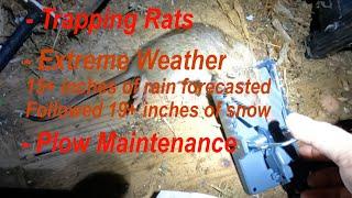 Trapping Rats, Extreme Weather (Heavy Rains Switching to Snow) and Plow Maintenance