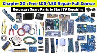 LCD LED TV Common Spare Parts List for New Technician | Free LCD LED TV Repairing Course Ch:20