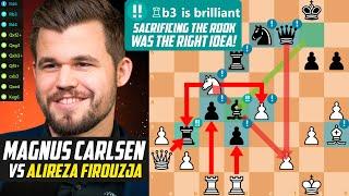 Magnus Carlsen *DESTROYED* Alireza Firouzja with 2 Brilliant Moves - Lindores Abbey Rapid 2020