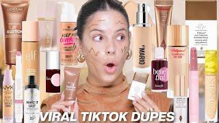 i tried VIRAL TIKTOK makeup dupes... (honest review)