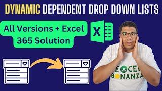 Dynamic Dependent Data Validation list in Excel MADE SIMPLE |  All versions + Excel 365 Solution