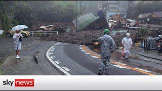 20 missing as powerful mudslide sweeps through Japan town