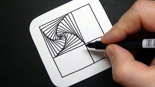 Spiral Drawing - Awesome 3D Pattern - Amazing Line Illusion - Draw #WithMe Art Therapy