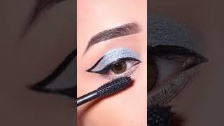 #shorts GREY Party Eyeshadow Look || Easy Eye Makeup Tutorial || Shilpa