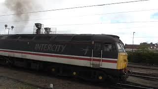 LSL Class 47 & Southern West Country' 4-6-2 no's: 47828-34046 @ York {1Z82} 17/04/2024.