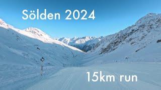 Fast Unedited Longest 15km Ski Run in Sölden, Austria