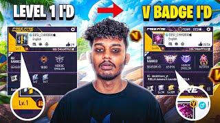 LEVEL 1 ID TO V BADGE ID  - Garena Free Fire