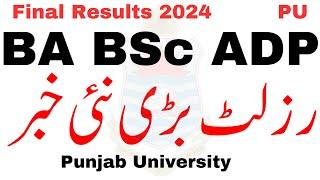 Finally Result 2024 BA BSc ADP ADA ADS PU | ADP Result 2024 PU | BA BSc Result 2024 PU