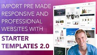 Create Websites In A Few Clicks With Starter Templates 2.0 