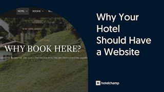 Why your hotel should have a website | Hotelchamp