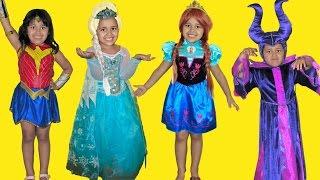 18 Halloween Costumes Disney Princess Anna Queen Elsa Maleficent Moana Rapunzel Cinderella