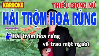 ️HÁI TRỘM HOA RỪNG (HÁI HOA RỪNG CHO EM)  Karaoke Thiếu Giọng Nữ  Song ca cùng Hoàng Nam