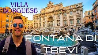 FONTANA DI TREVI 4K  Villa Borghese MUSEO Italia #3