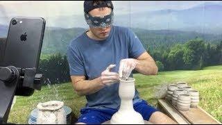 Blindfolded Pottery, Spiral Cups by Joel Cherrico Pottery