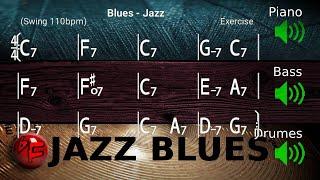 Jazz Blues in C - Jazz Backing Track / Play-along (110bpm)