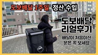 도보배달 1주일ㅣ리얼후기ㅣ정산수입??