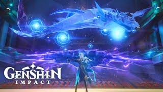 Tartaglia and Neuvillette stops the Whale Cutscene - Genshin Impact 4.2