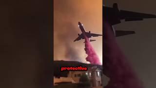 Airplanes Fight Wildfires with Red Chemicals and Water #youtubeshorts #shorts #shortsfeed #fire