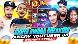 Angry YouTuber Challenge To Aawara And Chota Aawara  Breaking 88 Winning Streak 