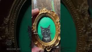 Custom pet portraits by GulchikArt New York and you’ll get a painting process video!