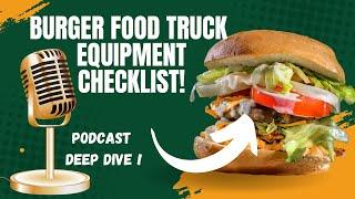 Get Your Food Truck Up and Running FAST Without Breaking the Bank BURGER EQUIPMENT LIST!