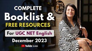 Must Read Books & FREE Resources for UGC NET English December 2023