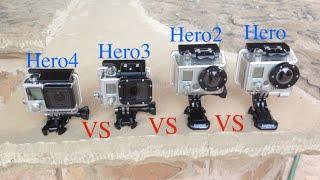GoPro Hero4 vs Hero3 vs Hero2 vs Hero Slow Motion Testing