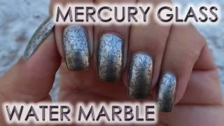 Mercury Glass | Water Marble March 2025 | DIY Nail Art Tutorial | MSLP