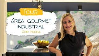 TOUR PELA ÁREA GOURMET E PISCINA | Obra Pronta | Bia Muniz Interiores