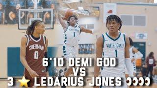 6'10 DEMI GOD vs #3 ⭐️ LeDarius Jones !! Sherman VS North Forney MUST SEE #viral #basketball #fyp