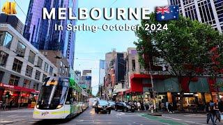 Melbourne Australia Evening Walk Tour in October 2024 4K Video